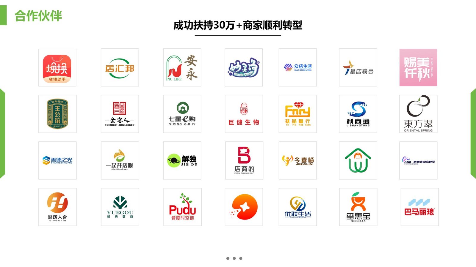 微三云战略合作伙伴生态墙